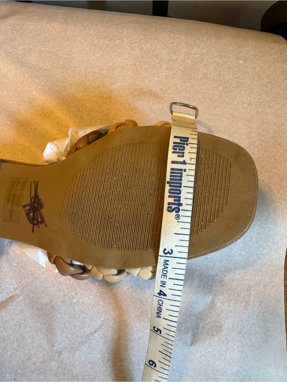 Dolce Vita Tan, Cream & Light Brown Braided Slide Heels Size 7 Medium. ๐ฅ๐๐บโญ๏ธ - Picture 13 of 13